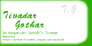 tivadar gothar business card